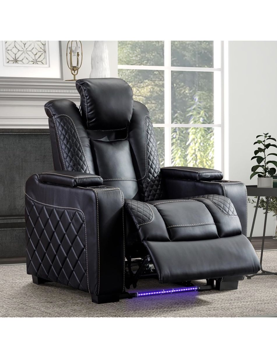 Black Recliner Theatre Chair