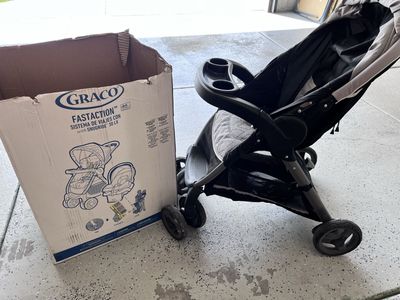 Graco FastAction Fold Travel System Stroller - One-Hand Fold, Parent Tray - Excellent Condition
