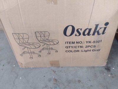 Osaki Modern Office Chair Set (2 Pack) Light Gray