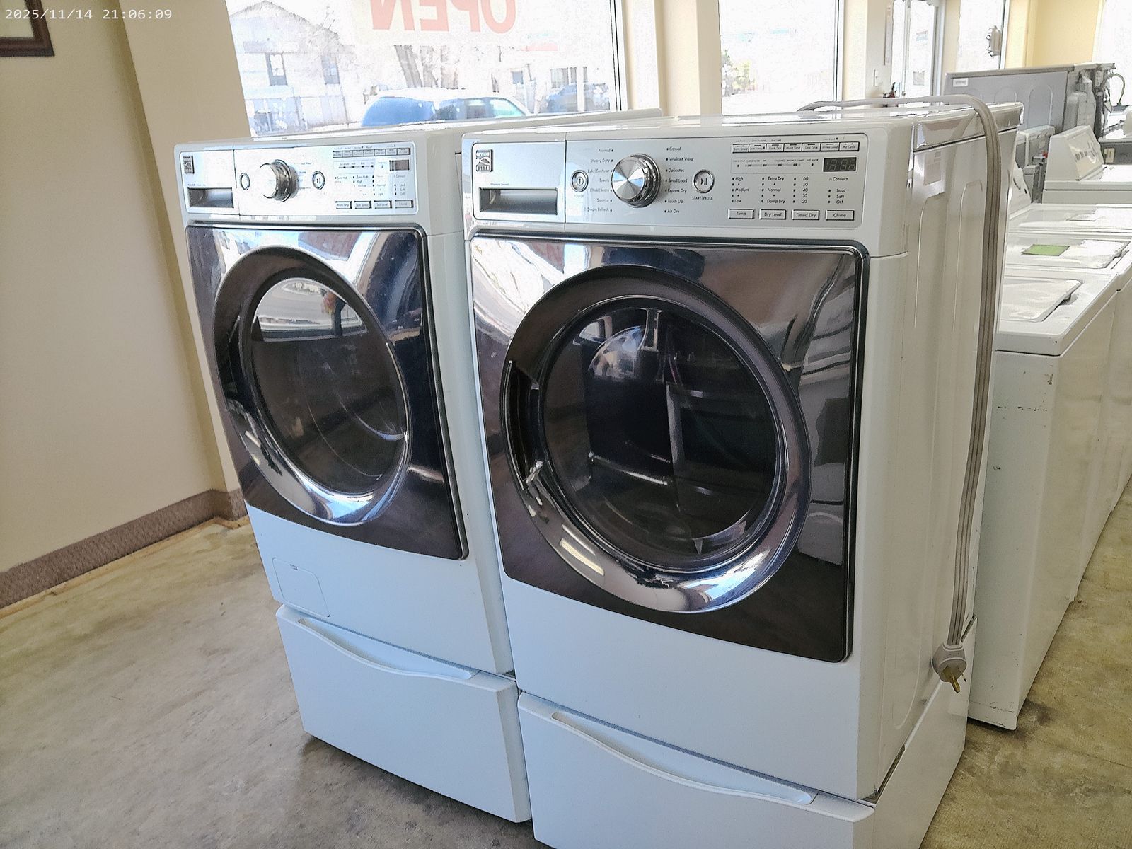 Super Capacity Front Load Washer and Electric Dryer~90 Day Guarantee~With Pedestals