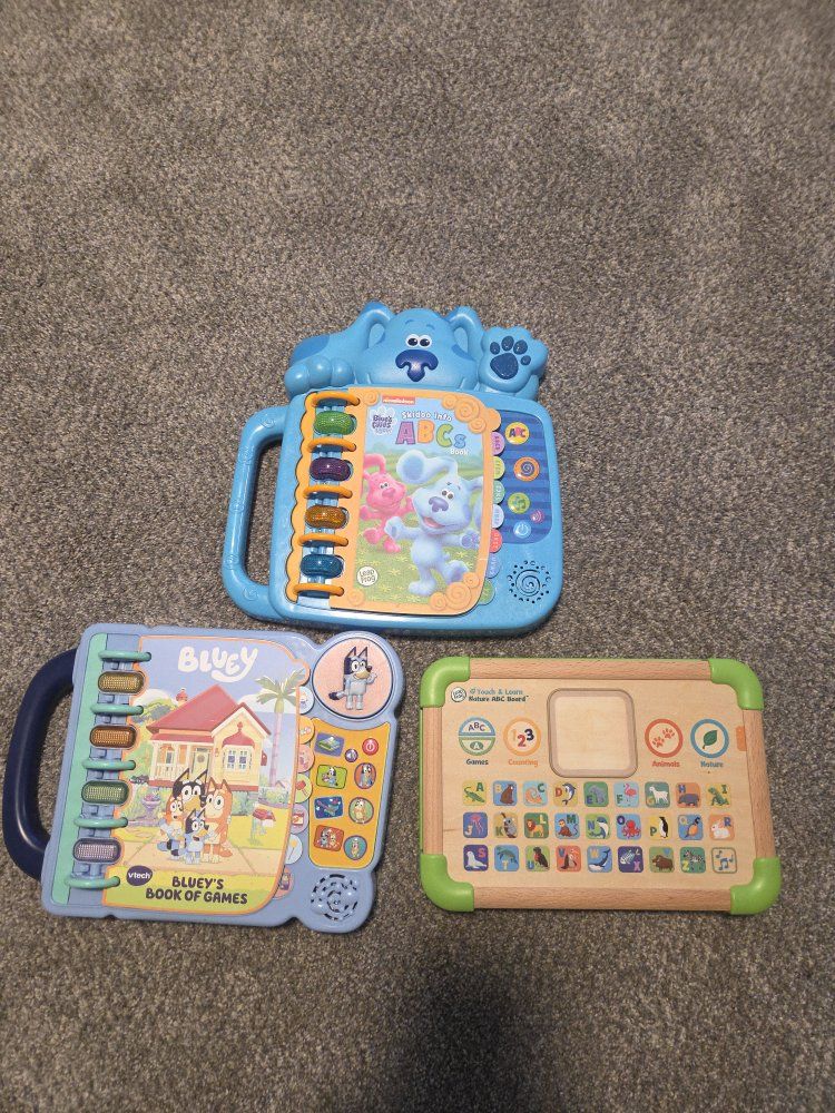 VTech and LeapFrog interactive learning pad/books