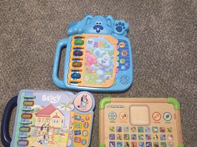 VTech and LeapFrog interactive learning pad/books