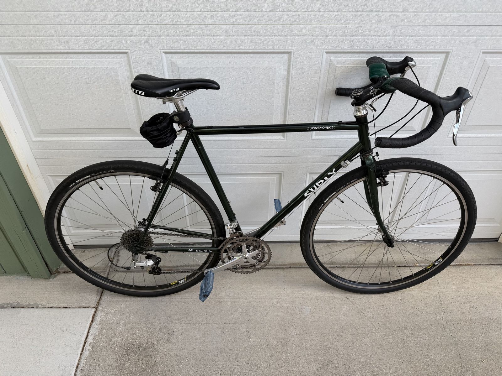 Surly Cross-Check 60cm Green All-Road Bicycle with WTB Saddle and Drop Bars