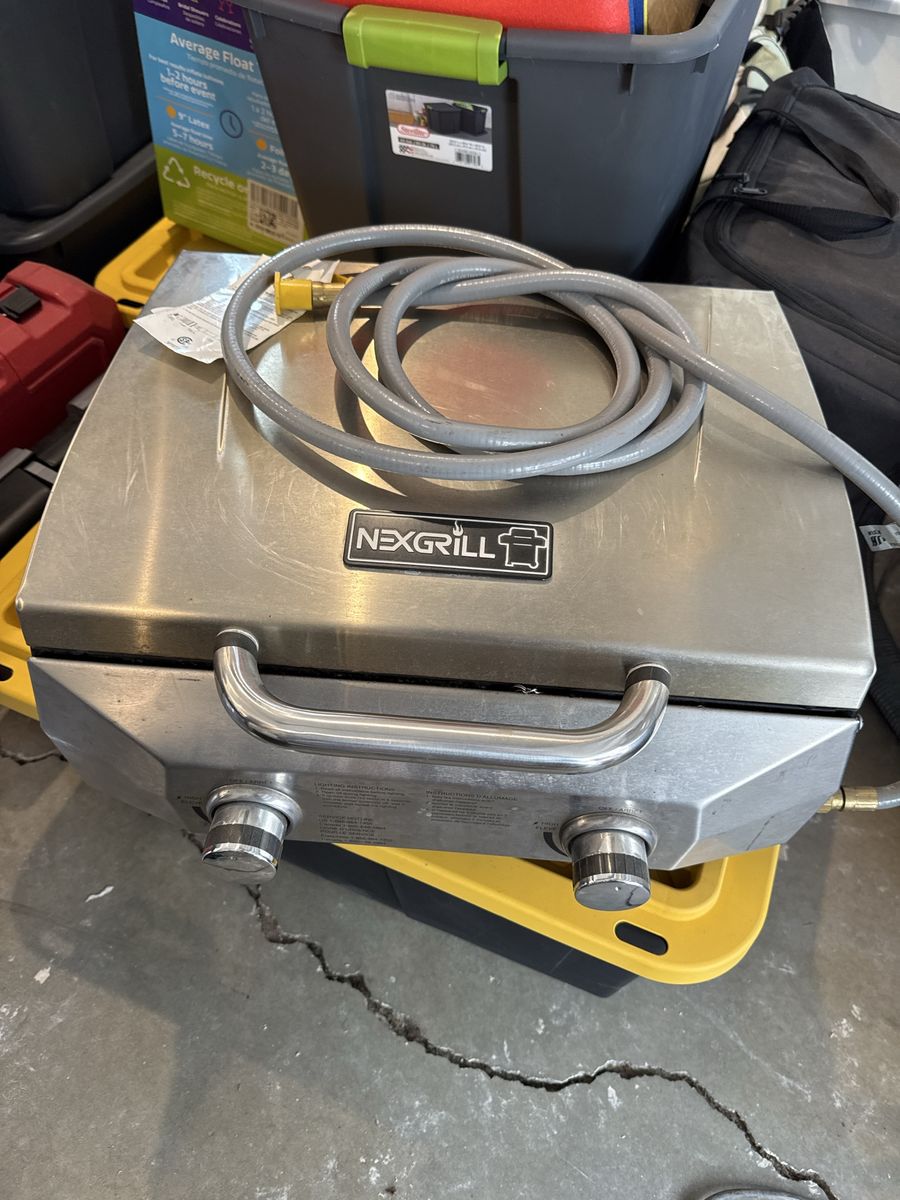 Nexgrill 2-Burner Portable Tabletop Propane Gas Grill Stainless Steel