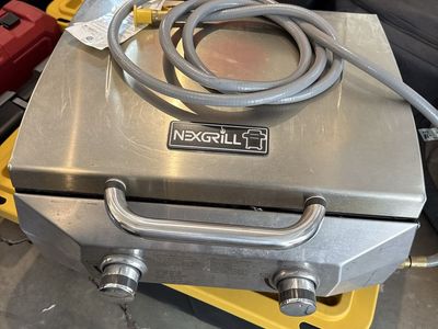 Nexgrill 2-Burner Portable Tabletop Propane Gas Grill Stainless Steel