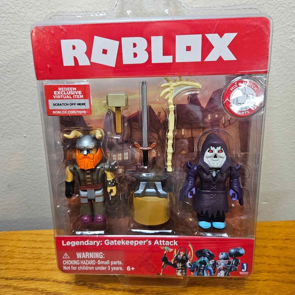 NEW! ROBLOX Legendary: Gatekeeper's Attack Action Figure Set w/Virtual Code (Great gift!)