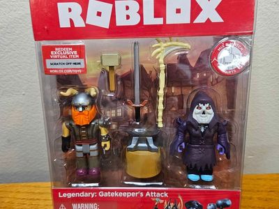 NEW! ROBLOX Legendary: Gatekeeper's Attack Action Figure Set w/Virtual Code (Great gift!)