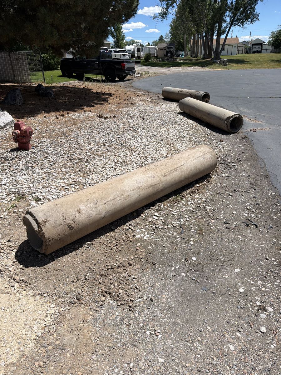 Concrete Pipes/Culverts - 3 Used Drainage or Construction Pipes