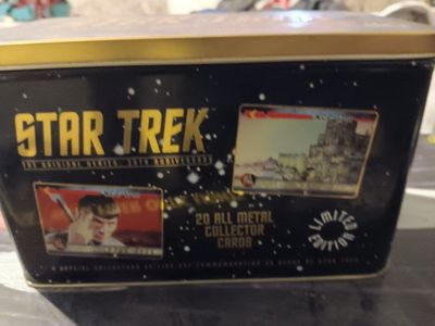 star trek models and collector's metal plate