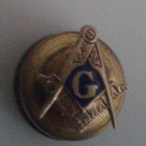 Antique Vintage 14k Gold Masonic Compass Pi