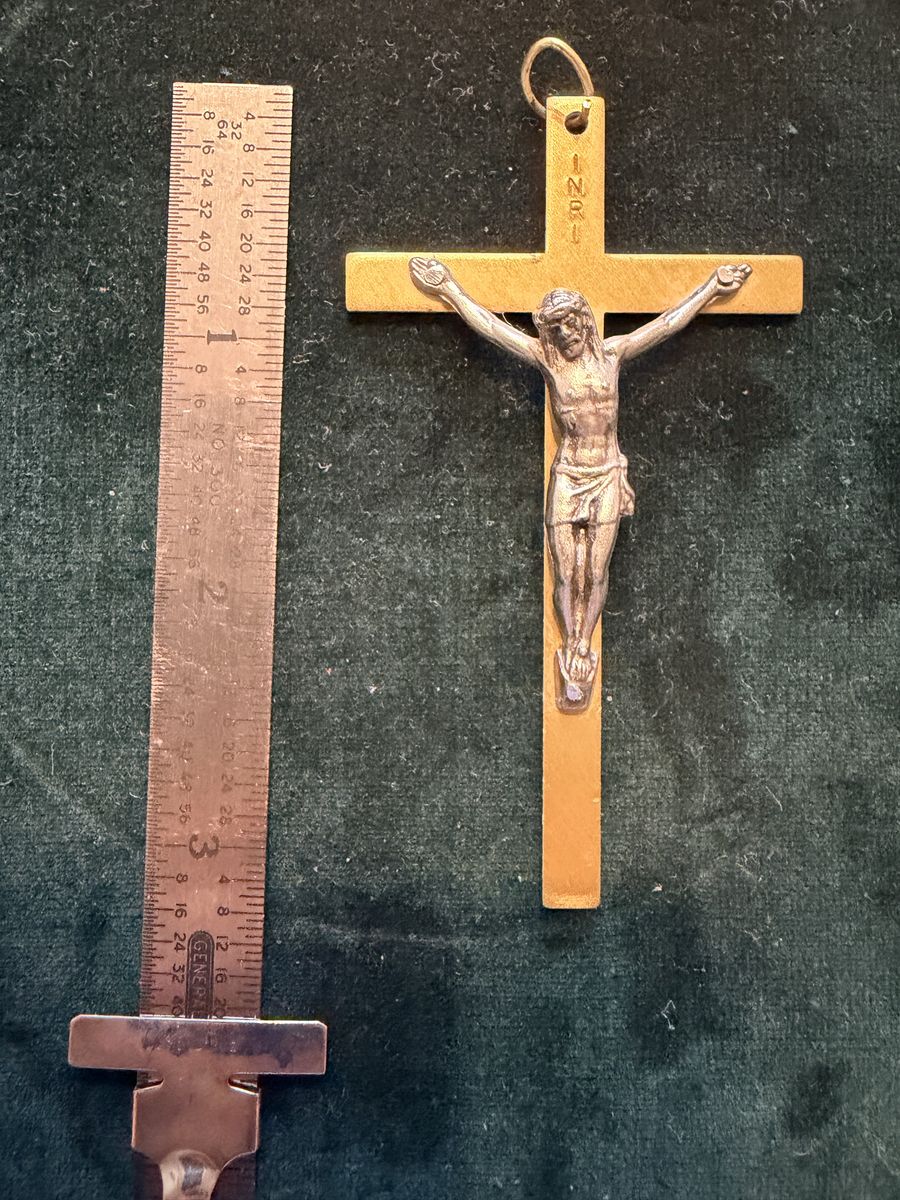 Vintage Italian Crucifix and Religious Cross Pendant