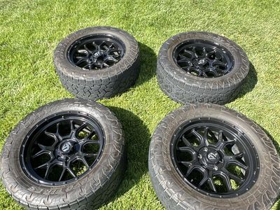 Fuel Black Rims with Toyo Tires Open Country A/T Set