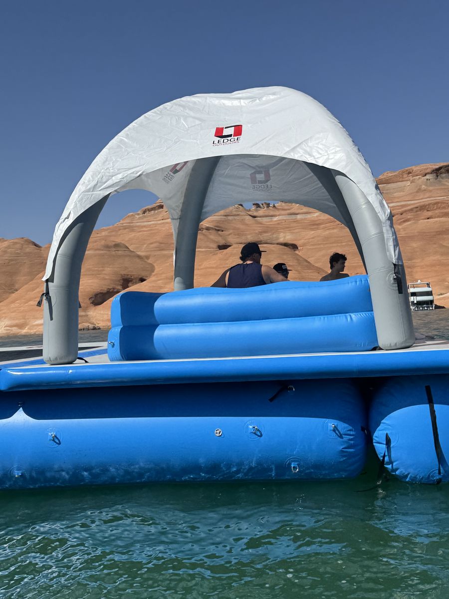Lake Rental Lake Powell Adventure Massive Inflatable Island with Sun Cover