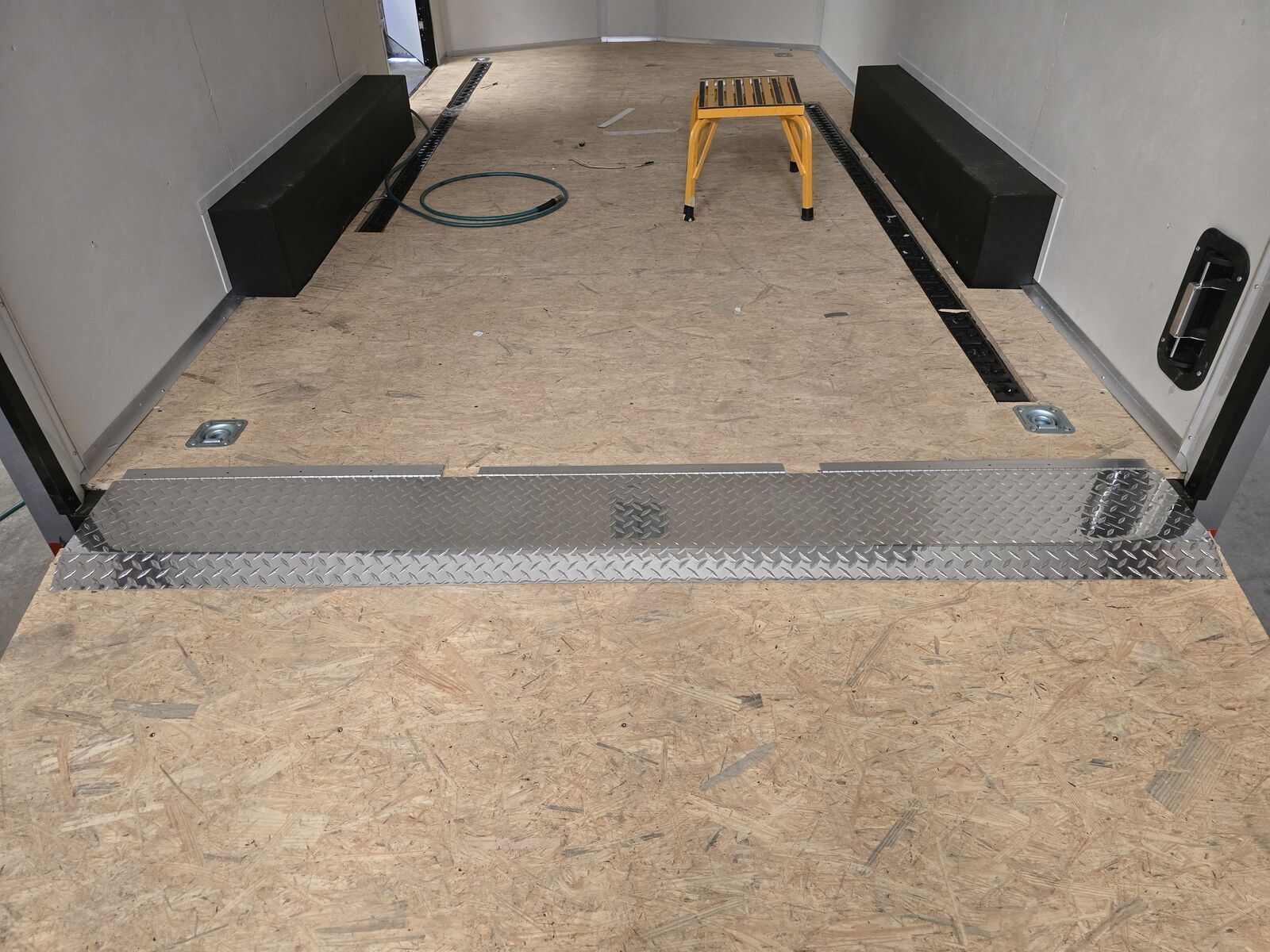 Enclosed trailer ramp transition