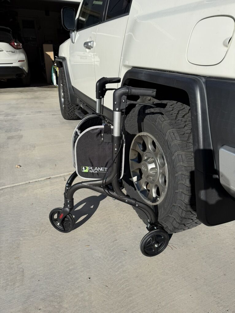 PLANET WALK Black 3 Wheel Foldable Walker
