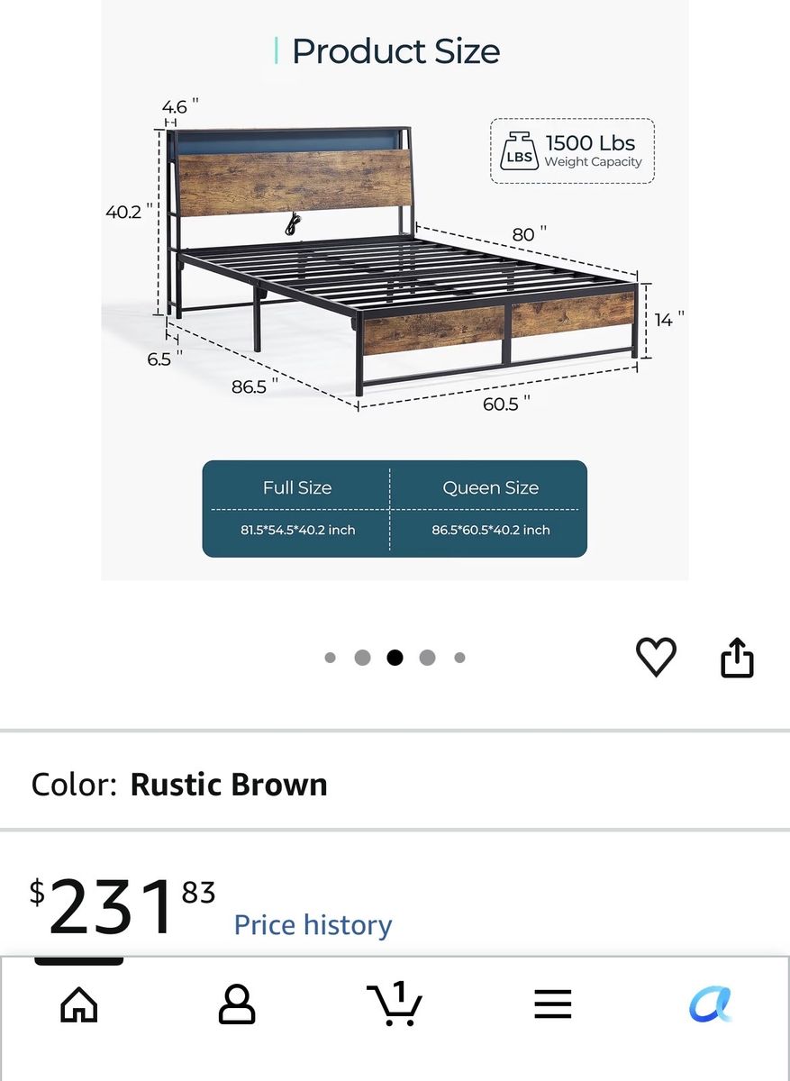 Queen bed frame