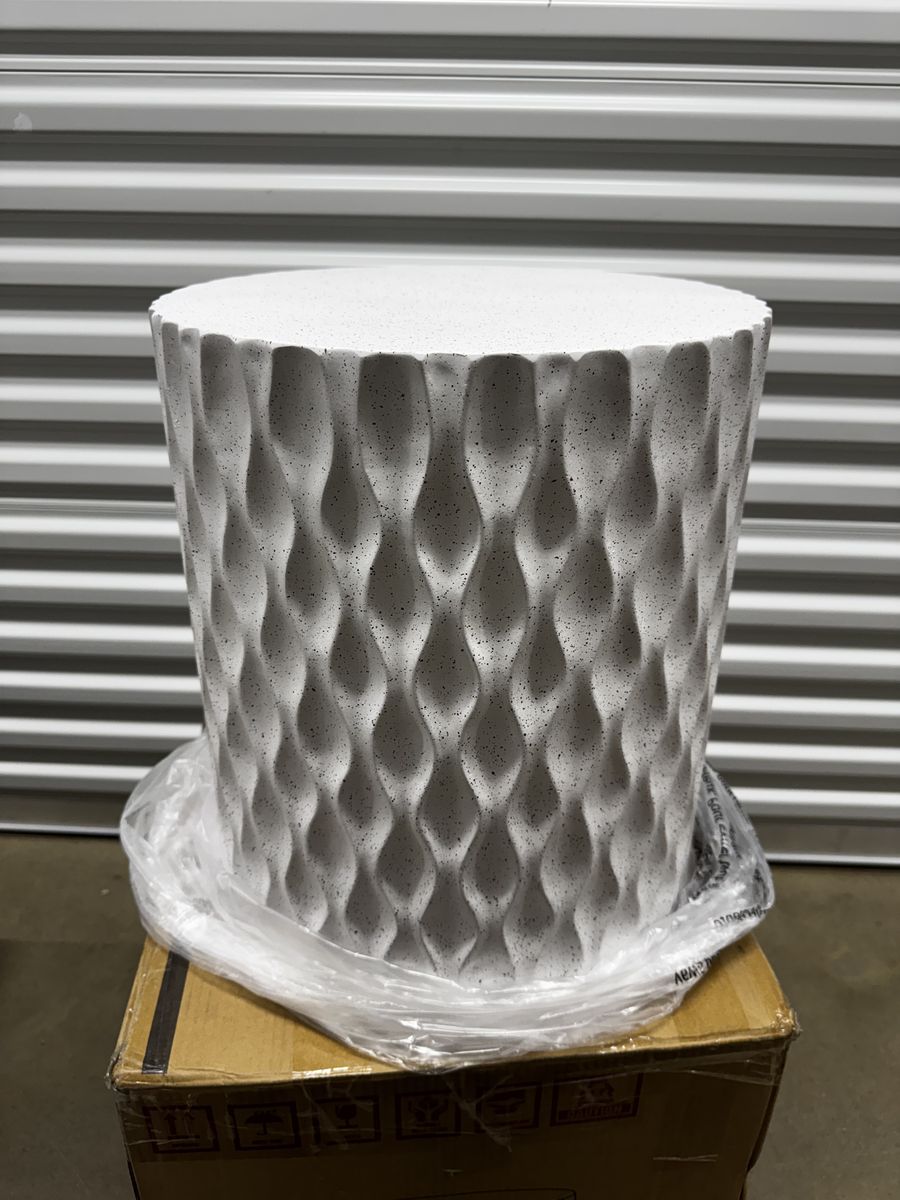 Magnesium Oxide Outdoor Side Table White NEW