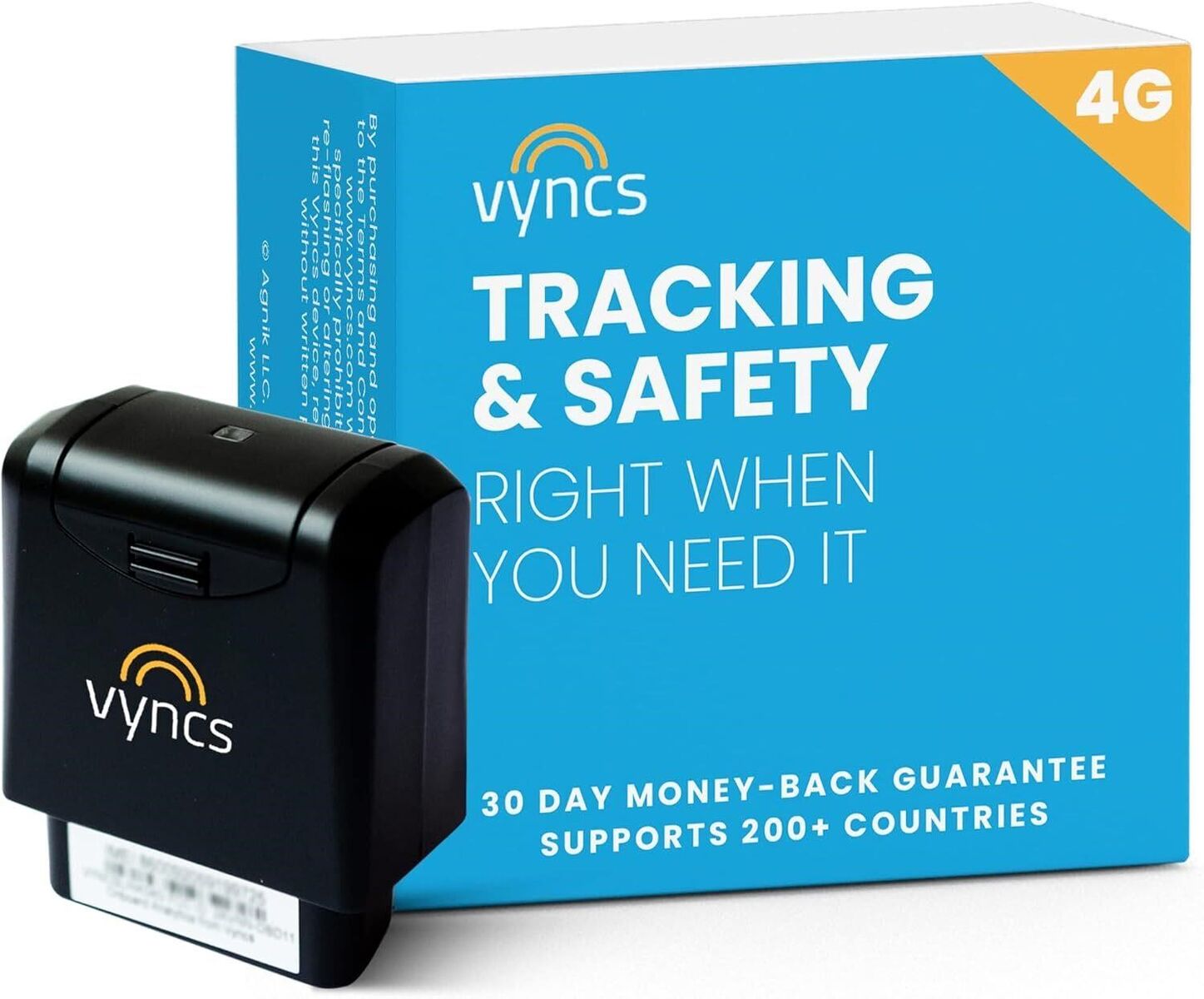 Vyncs GPS Tracker for Vehicles, 4G LTE - Unopened
