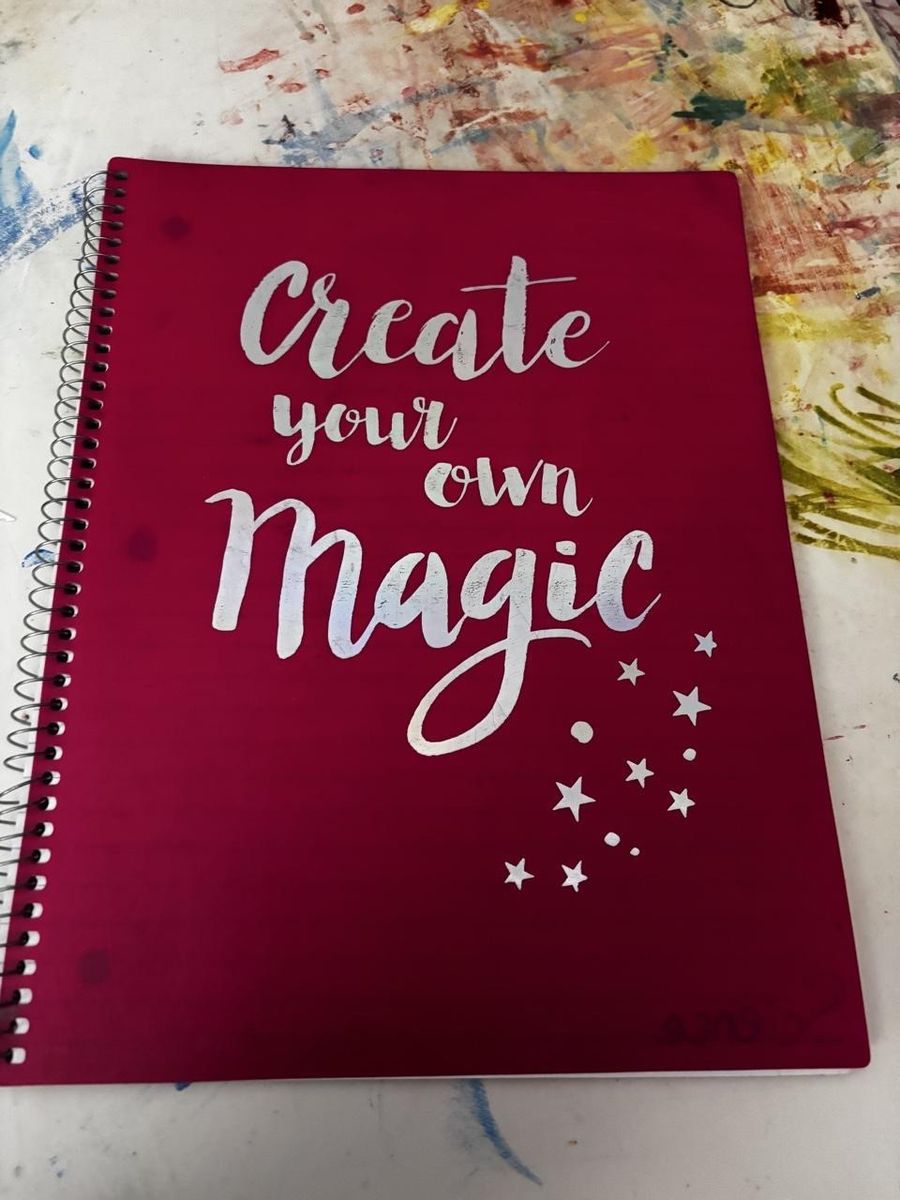 Spiral Bound Journal Notebook "Create Your Own Magic" Red