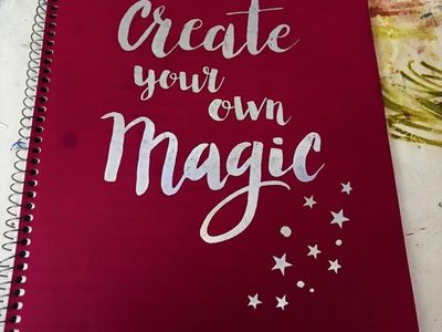 Spiral Bound Journal Notebook "Create Your Own Magic" Red