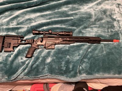 ARES MSR Airsoft Gun, With Scope, And A Magazine