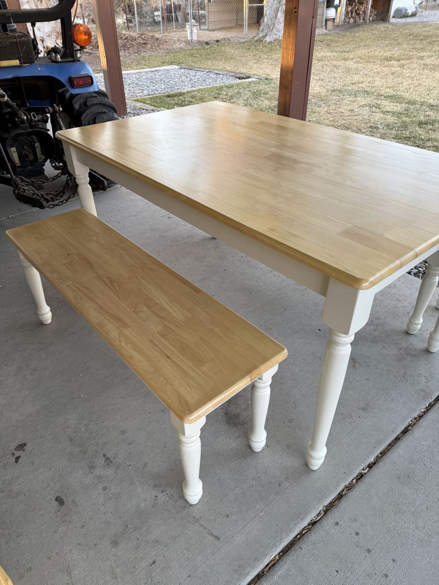 Farm Table With Benches