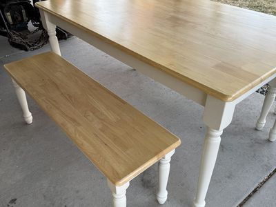 Farm Table With Benches