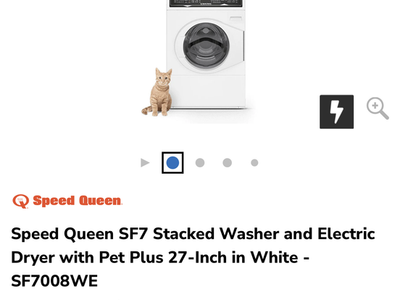 SpeedQueen stacked washer and dryer