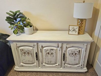 Farmhouse Distressed Cabinet / TV Stand Solid Wood