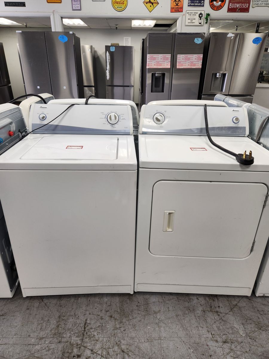 Amana White Top Load Washer and Electric Dryer Set