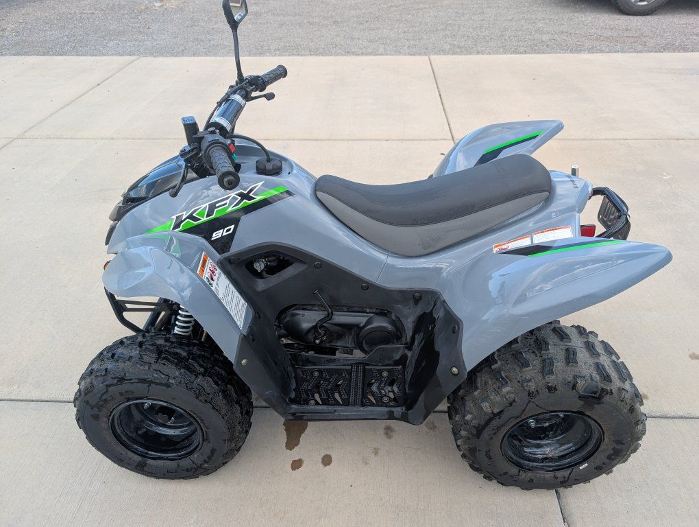 2024 Kawasaki KFX 90 - Like New / Barely Ridden (Battle Gray)