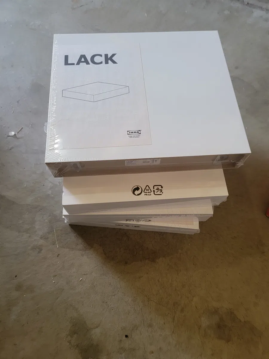 4 IKEA LACK Wall Shelves White
