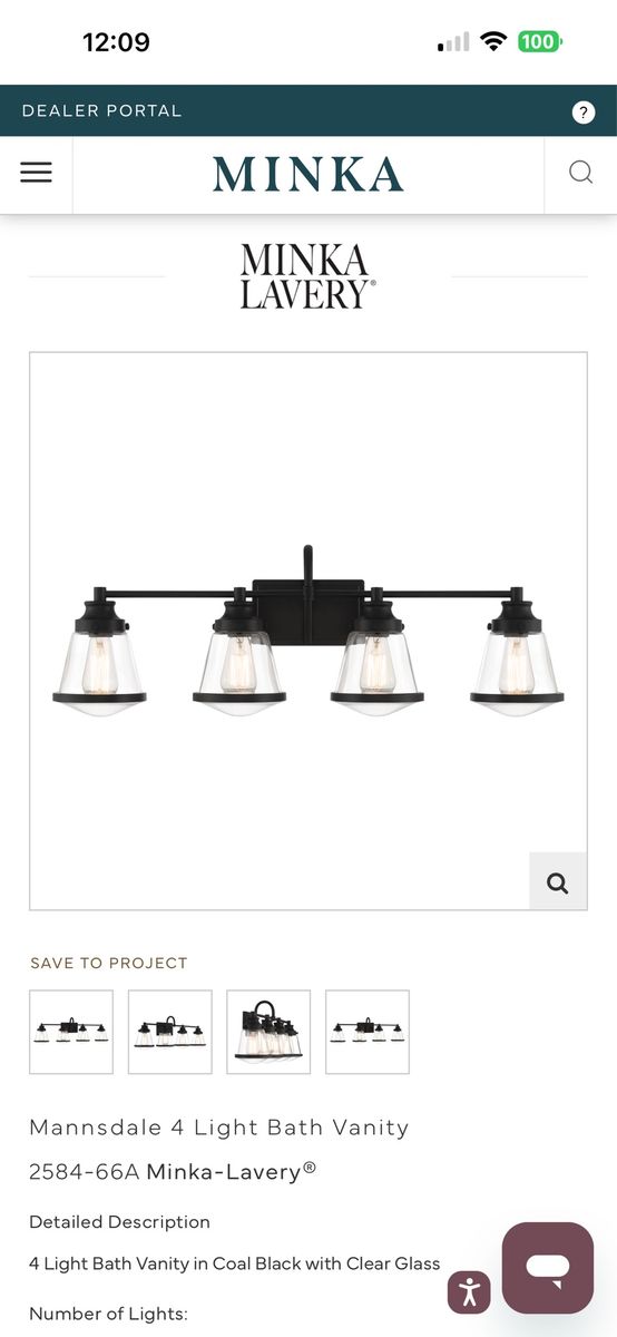 MANNSDALE 4-LIGHT BATH VANITY (2) - $185 EACH