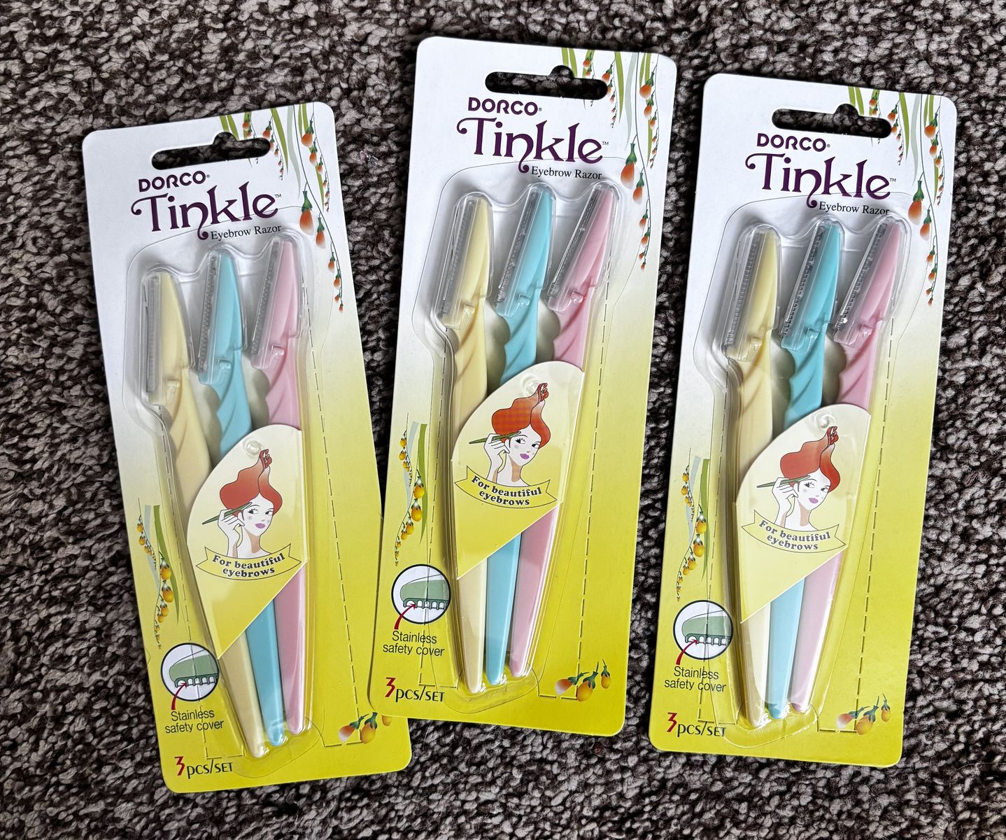 Tinkle Razor - Three new packages of three