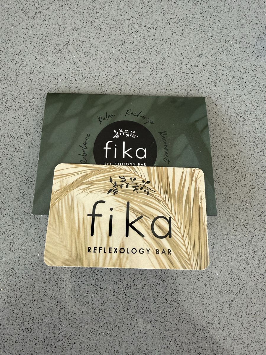 Fika Reflexology Bar Gift Card and Business Card Set ($120 asking for $100)