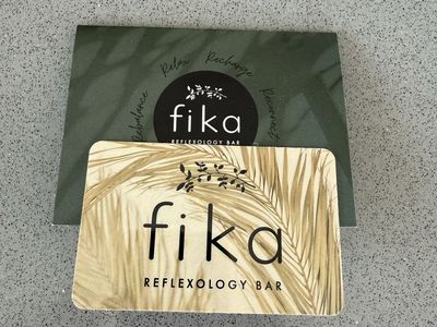 Fika Reflexology Bar Gift Card and Business Card Set ($120 asking for $100)