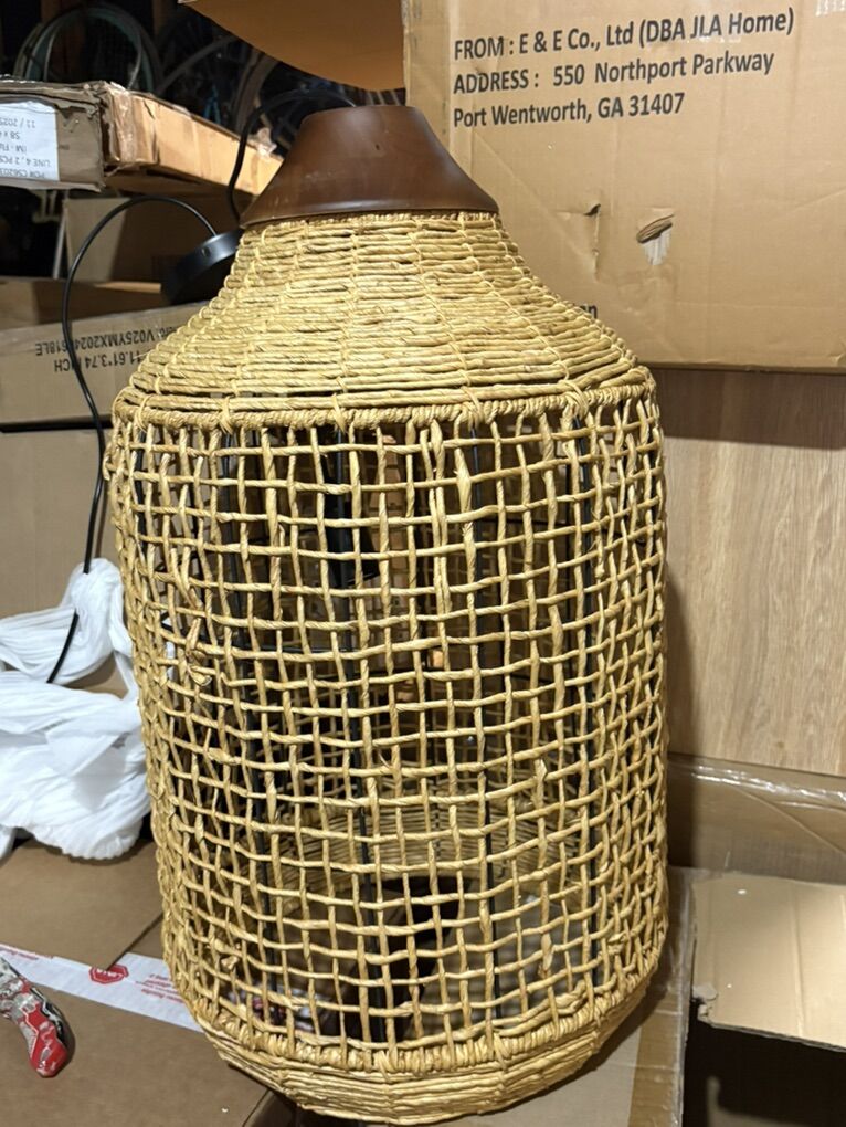 Oversized Rattan Pendant Light