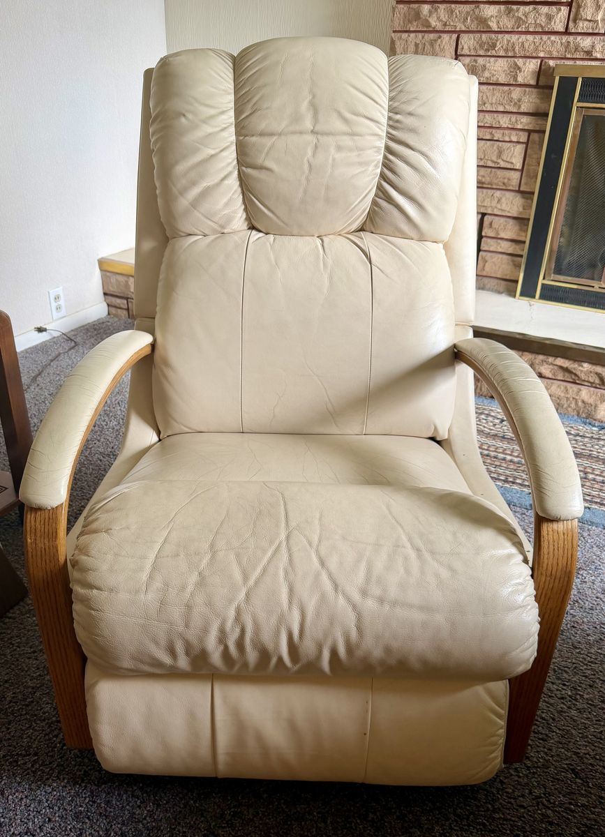 Leather rocker recliner