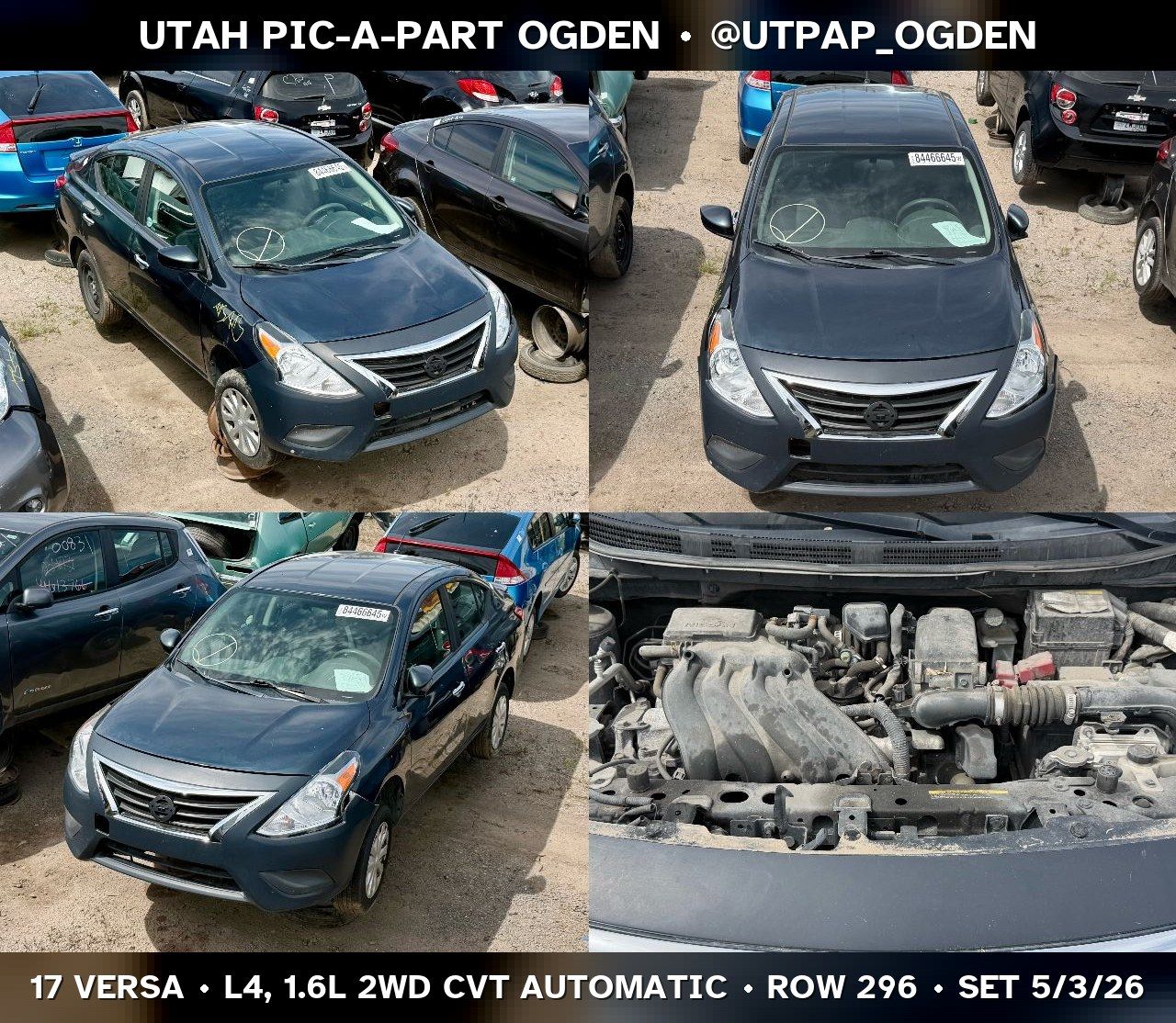 2017 Nissan Versa Parts - UTPAP Ogden