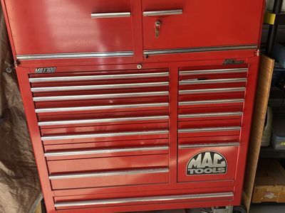 Mac tool Box with snap on tools & other tools