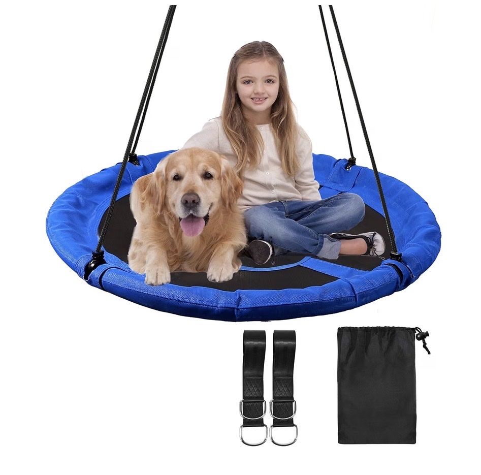 New 43” flying saucer kids tree swing  blue