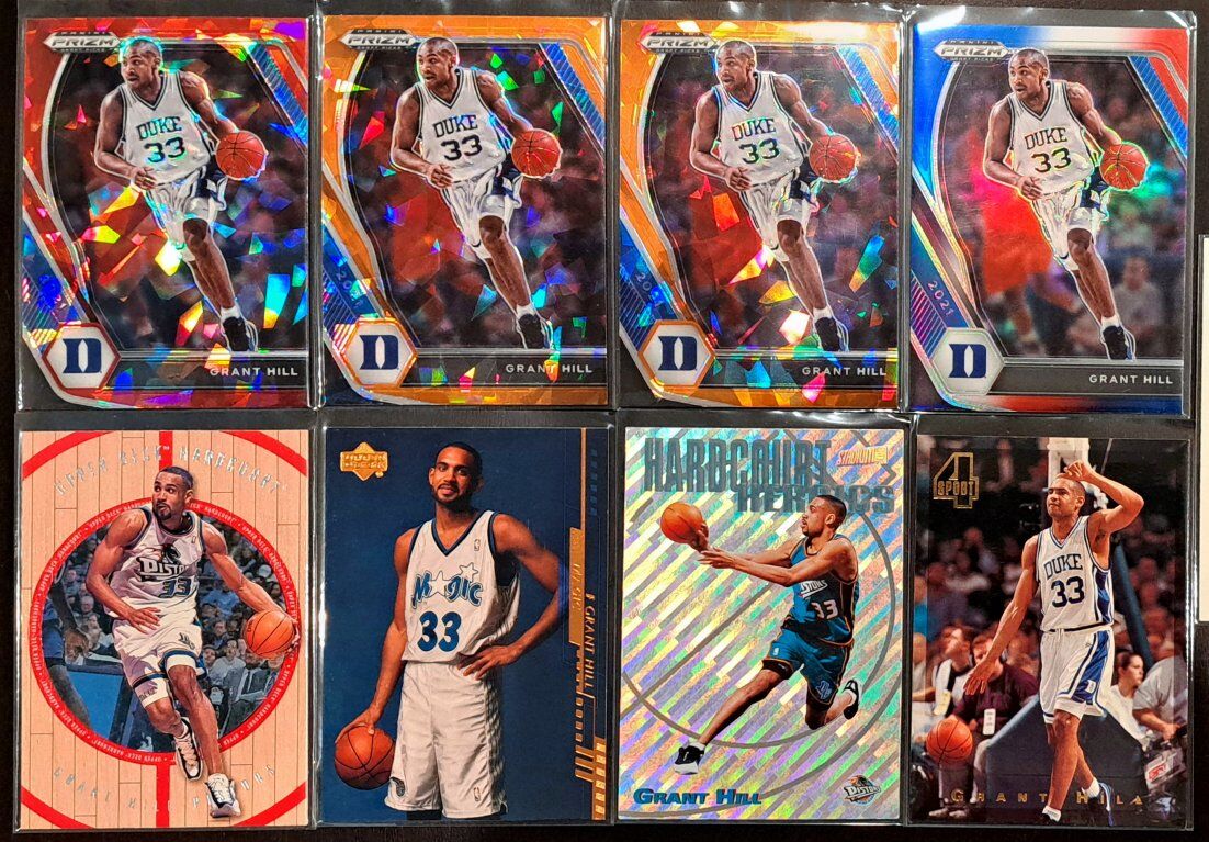 Grant Hill 9 Card NBA Lot - Prizms, SP's, & Insert