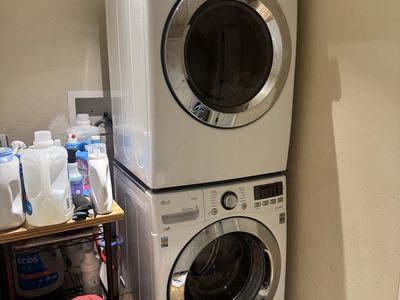 LG Washer Dryer with stacking hardware