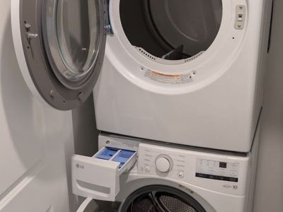 LG Stackable Washer & Electric Dryer Set – 550 Firm – With Pedestals! West Jordan