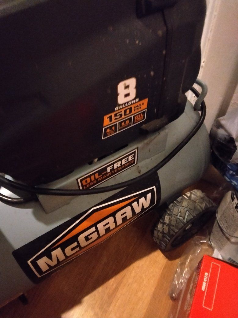 McGraw 8 Gallon 150 PSI Oil-Free Portable Air Compressor