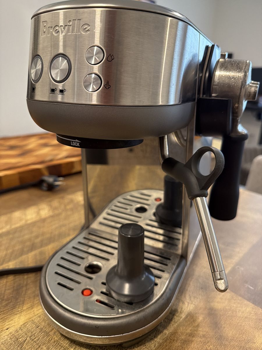 Breville Bambino Espresso Machine w/ Milk Steamer & Coffee Distributor, Stainless Steel