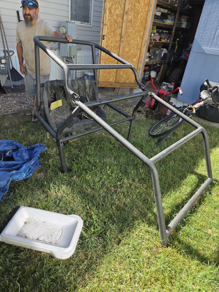 UTV Roll Cage (Polaris RZR?) - Steel Frame, Durable Off-Road Protection