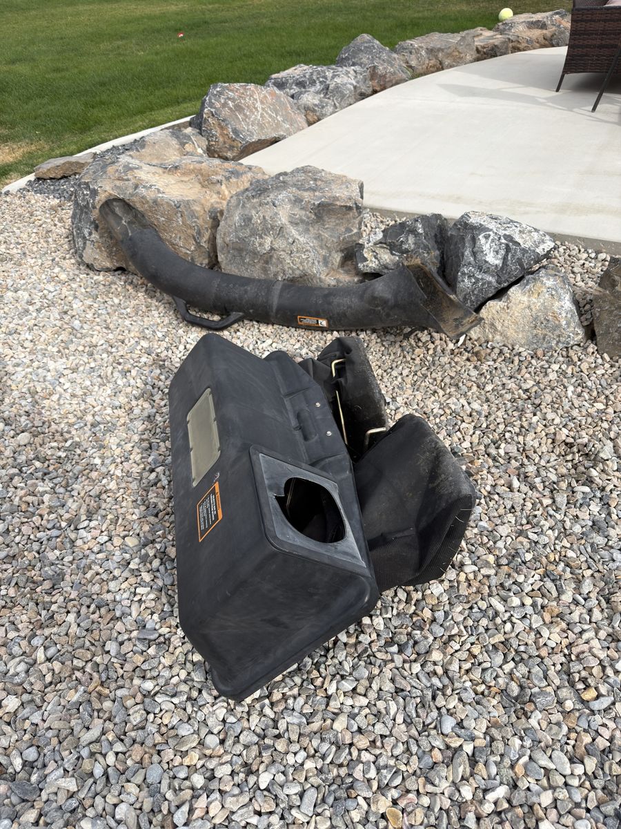 John Deere Mower Bagger Attachment with Dual Bags