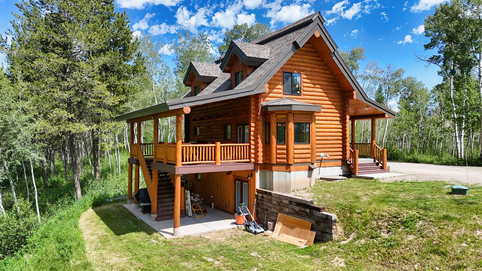 Custom Log Home on 4.60 Wooded Acres | Teton Valley, Idaho