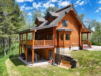 Custom Log Home on 4.60 Wooded Acres | Teton Valley, Idaho